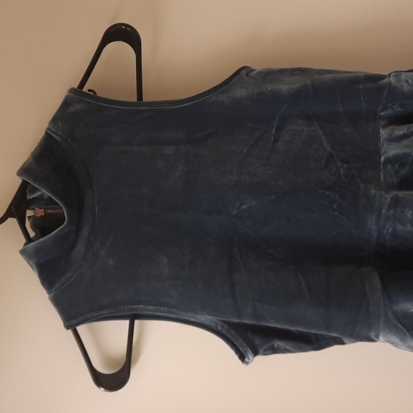 NWT, Torn by Ronny Kobo Ricki Velvet Peplum Top - Picture 5 of 14